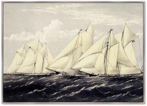 Постер Yachts on a summer cruise 105X75 CM