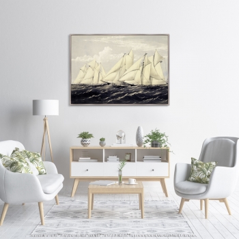 Постер Yachts on a summer cruise 105X75 CM