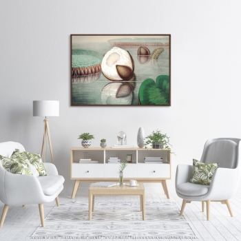 Постер Form of a gigantic water lily 105X75 CM