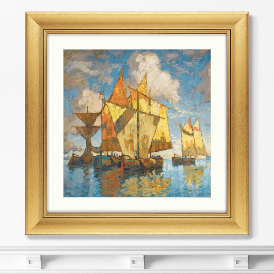 Постер Fishing Boats in the Lagoon Venice 61X61 CM 2