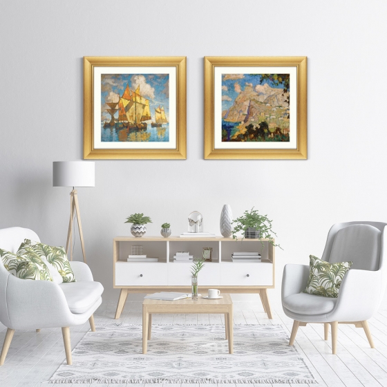 Постер Fishing Boats in the Lagoon Venice 61X61 CM 7