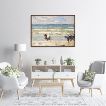 Постер Beach scene Tangier 105X75 CM