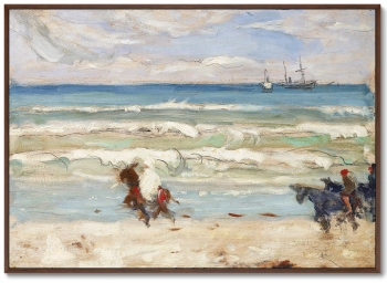 Постер Beach scene Tangier 105X75 CM