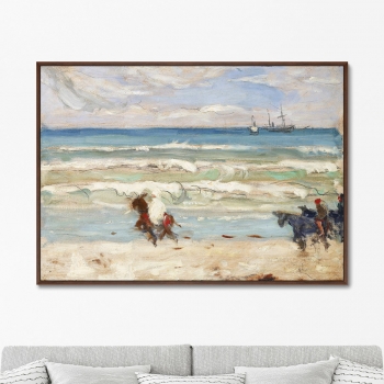 Постер Beach scene Tangier 105X75 CM