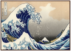 Постер Big wave in Kanagawa 105X75 CM