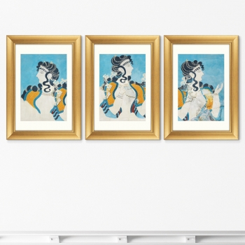 Набор из трёх постеров Ladies in Blue 51X71 / 51X71 / 51X71 CM