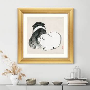 Постер Black and white puppies 61X61 CM