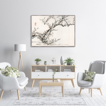 Постер Tree against the backdrop of water 105X75 CM