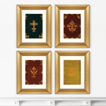 Набор из 4-х картин Floral pattern 41X51 / 41X51 / 41X51 / 41X51 CM