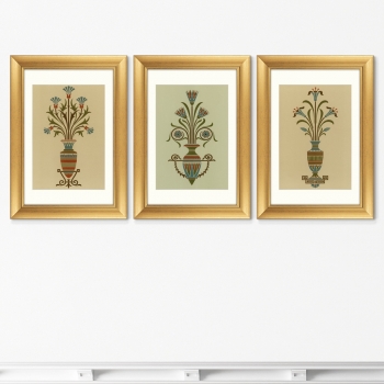 Набор из 3-х картин Floral pattern 51X71 / 51X71 / 51X71 CM