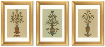 Набор из 3-х картин Floral pattern 51X71 / 51X71 / 51X71 CM