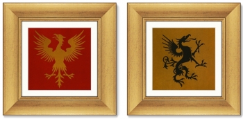 Диптих Seamless pattern featuring griffin 36X36 / 36X36 CM