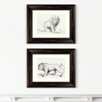 Диптих Lions 51X41 / 51X41 CM