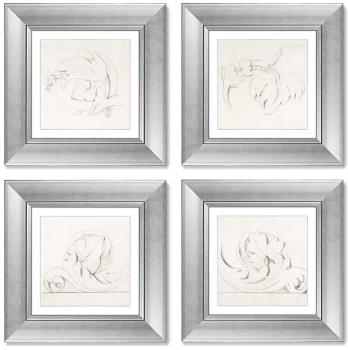 Набор постеров Architectural Motifs Four Rinceaux 36X36 / 36X36 / 36X36 / 36X36 CM