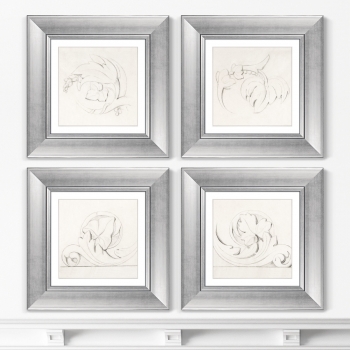 Набор постеров Architectural Motifs Four Rinceaux 36X36 / 36X36 / 36X36 / 36X36 CM