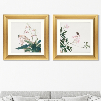 Диптих Insects and Flowers 61X61 / 61X61 CM