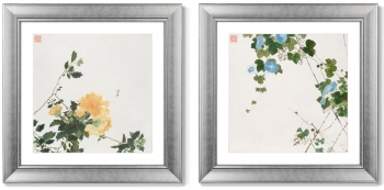 Диптих Insects and Flowers 61X61 / 61X61 CM