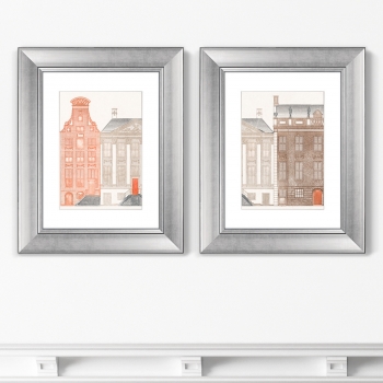 Диптих Amsterdam canal houses 41X51 / 41X51 CM