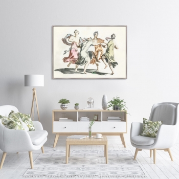 Постер Four dancing women 105X75 CM