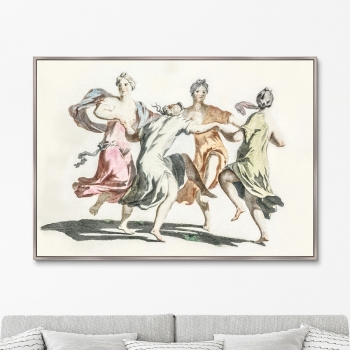 Постер Four dancing women 105X75 CM