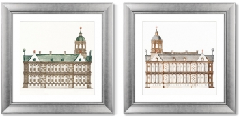 Диптих The City Hall in Amsterdam 61X61 / 61X61 CM