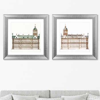 Диптих The City Hall in Amsterdam 61X61 / 61X61 CM