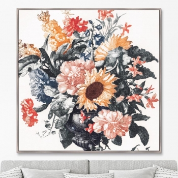 Постер Vase With Sunflowers and Carnations 105X105 CM