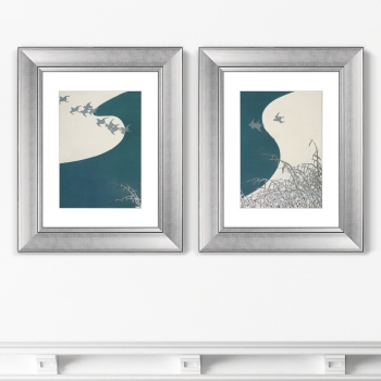 Диптих Birds from Momoyogusa-Flowers 41X51 / 41X51 CM