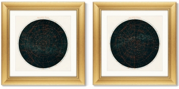 Диптих Constellations of the Two Hemispheres 61X61 / 61X61 CM