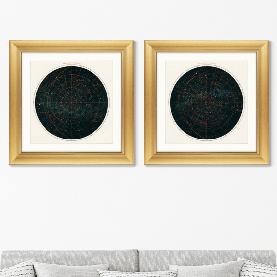 Диптих Constellations of the Two Hemispheres 61X61 / 61X61 CM 2