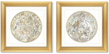 Диптих Sterrenkaart 61X61 / 61X61 CM