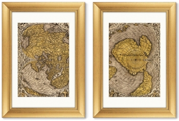 Диптих Noua et integra uniuersi orbis descriptio 51X71 / 51X71 CM