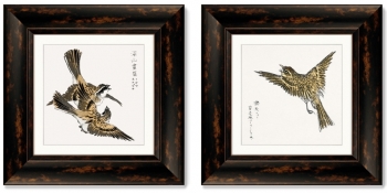 Диптих Japanese Yellow-throated Bunting 36X36 / 36X36 CM