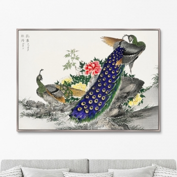 Постер Peacock and Peony 105X75 CM