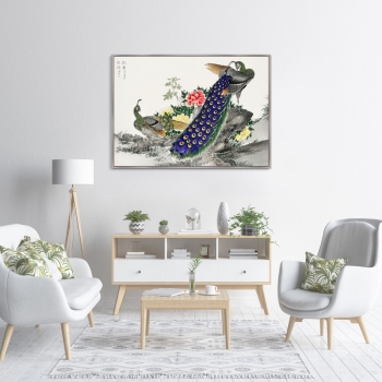 Постер Peacock and Peony 105X75 CM