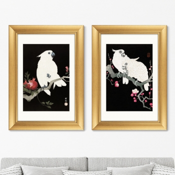 Диптих Cockatoo and pomegranate 51X71 / 51X71 CM