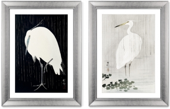 Диптих Egrets in the rain 61X81 / 61X81 CM