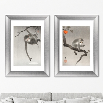 Диптих Monkey in cockatoo 51X71 / 51X71 CM