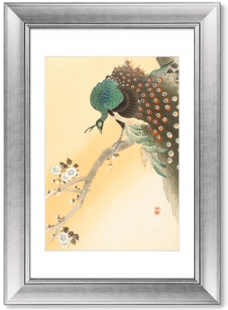 Диптих Peacocks on tree branch 51X71 / 51X71 CM