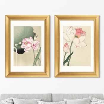 Диптих Songbird and Lotus 51X71 / 51X71 CM