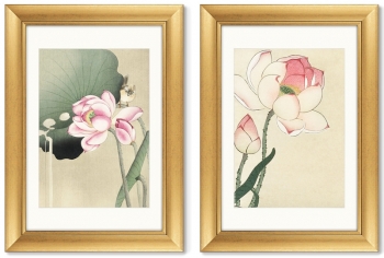 Диптих Songbird and Lotus 51X71 / 51X71 CM