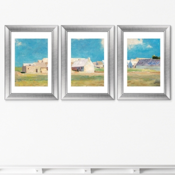 Набор из 3-х картин Breton Village 51X71 / 51X71 CM 