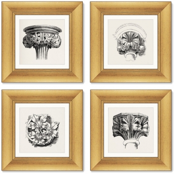 Набор постеров Stone ornaments 36X36 / 36X36 / 36X36 / 36X36 CM