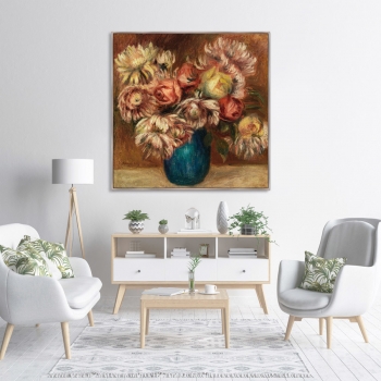 Постер Flowers in a Green Vase 105X105 CM