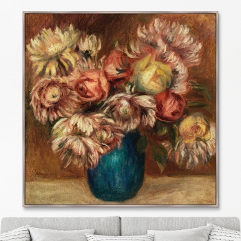 Постер Flowers in a Green Vase 105X105 CM
