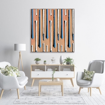 Постер Vintage print of Japanese textile 105X105 CM