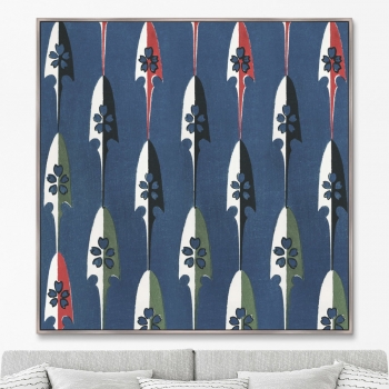 Постер Vintage print of Japanese textile 105X105 CM