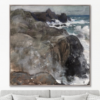 Постер Storm on the Island of Yeu 105X105 CM
