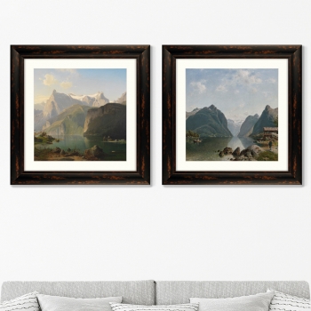Диптих Fjord landscape 61X61 / 61X61 CM 