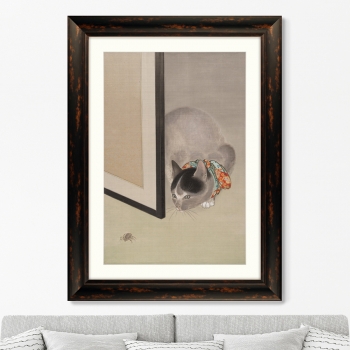 Постер Cat Watching a Spider 61X81 CM